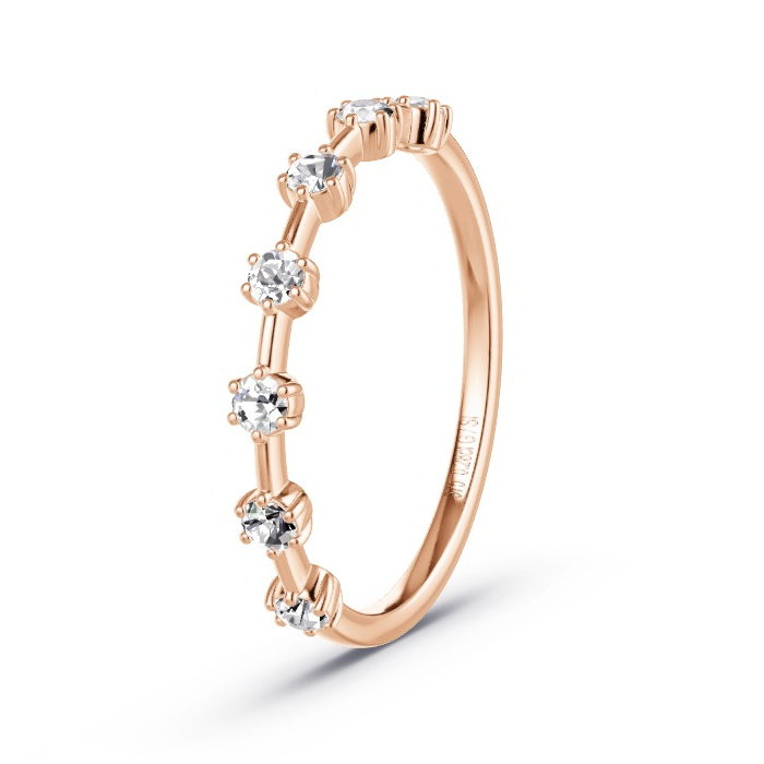 Memoirering Rosegoud - 0.28 ct Diamanten - Model N°4153 Memoirering Rosegoud - 0.28 ct Diamanten - Model N°4153