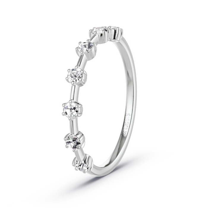 Memoirering Witgoud - 0.28 ct Diamanten - Model N°4153 Memoirering Witgoud - 0.28 ct Diamanten - Model N°4153