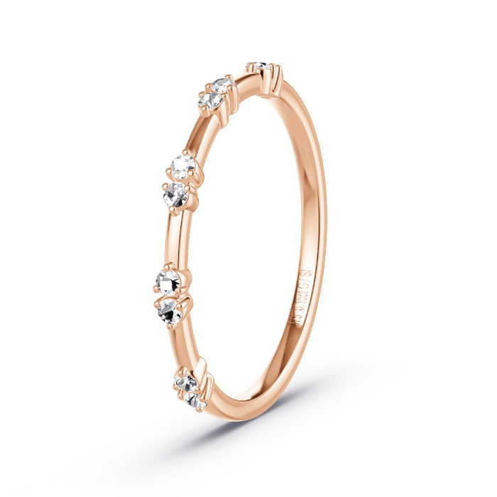 Memoirering Rosegoud - 0.15 ct Diamanten - Model N°4154 Memoirering Rosegoud - 0.15 ct Diamanten - Model N°4154