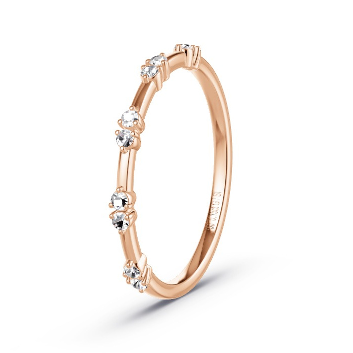 Memoirering Roodgoud - 0.15 ct Diamanten - Model N°4154 Memoirering Roodgoud - 0.15 ct Diamanten - Model N°4154