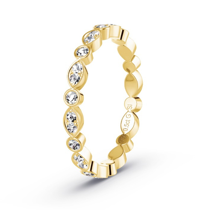 Memoirering Geelgoud - 0.50 ct Diamanten - Model N°4155 Memoirering Geelgoud - 0.50 ct Diamanten - Model N°4155