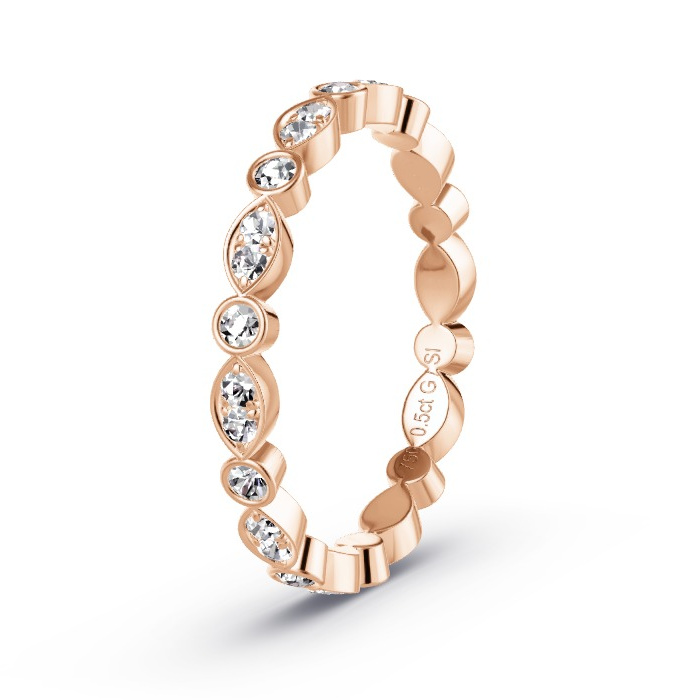 Memoirering Roodgoud - 0.50 ct Diamanten - Model N°4155 Memoirering Roodgoud - 0.50 ct Diamanten - Model N°4155