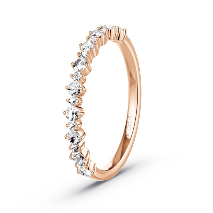 Memoirering Roodgoud - 0.39 ct Diamanten - Model N°4156 Memoirering Roodgoud - 0.39 ct Diamanten - Model N°4156