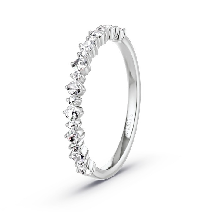 Memoirering Zilver - 0.39 ct Diamanten - Model N°4156 Memoirering Zilver - 0.39 ct Diamanten - Model N°4156