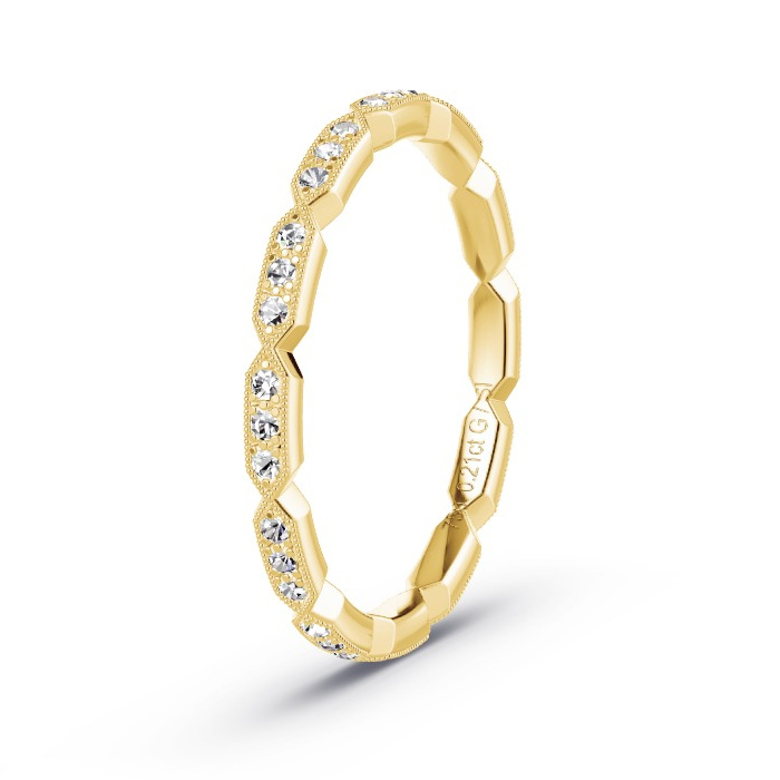 Memoirering Geelgoud - 0.18 ct Diamanten - Model N°4157 Memoirering Geelgoud - 0.18 ct Diamanten - Model N°4157