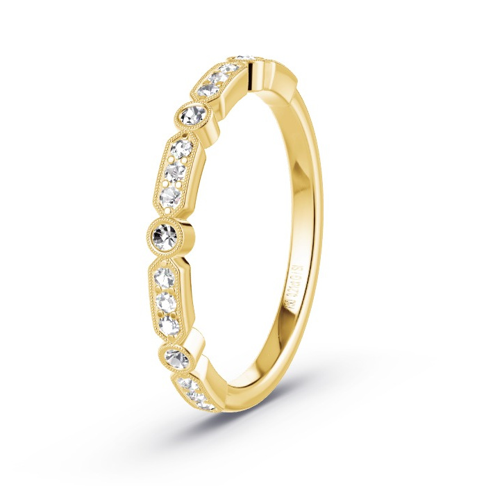 Memoirering Geelgoud - 0.21 ct Diamanten - Model N°4158 Memoirering Geelgoud - 0.21 ct Diamanten - Model N°4158