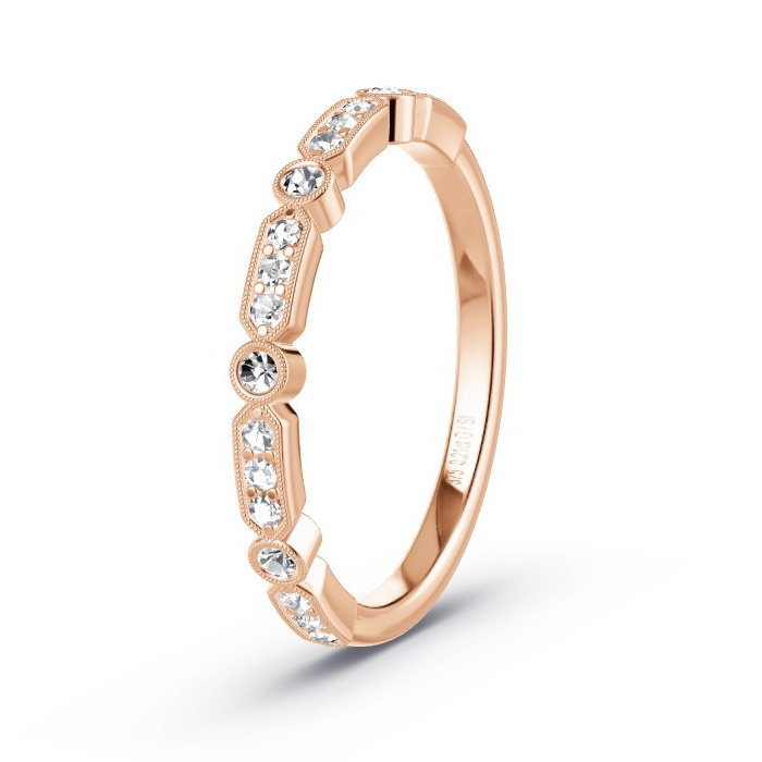 Memoirering Rosegoud - 0.21 ct Diamanten - Model N°4158 Memoirering Rosegoud - 0.21 ct Diamanten - Model N°4158