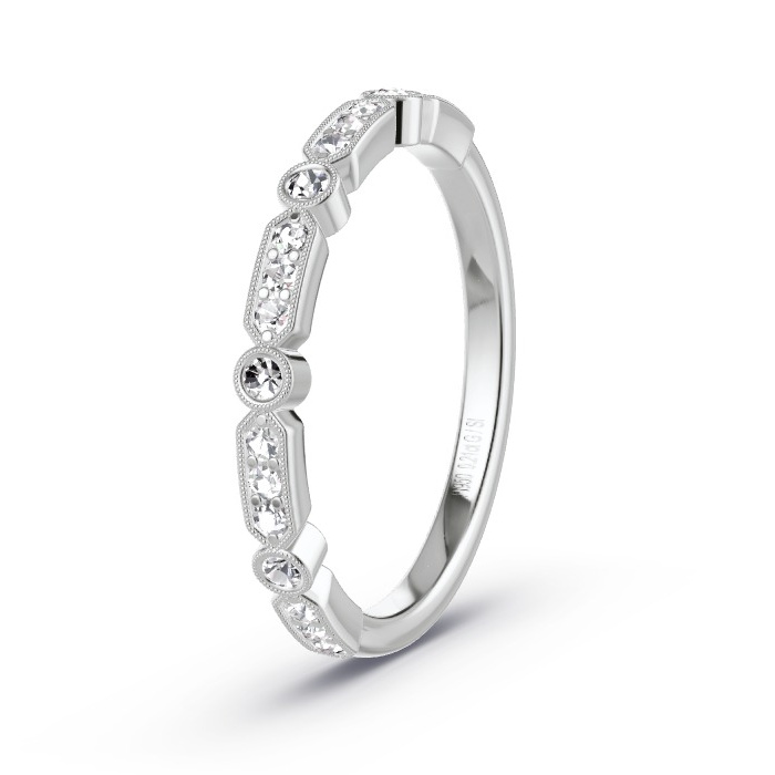Memoirering Platina - 0.21 ct Diamanten - Model N°4158 Memoirering Platina - 0.21 ct Diamanten - Model N°4158