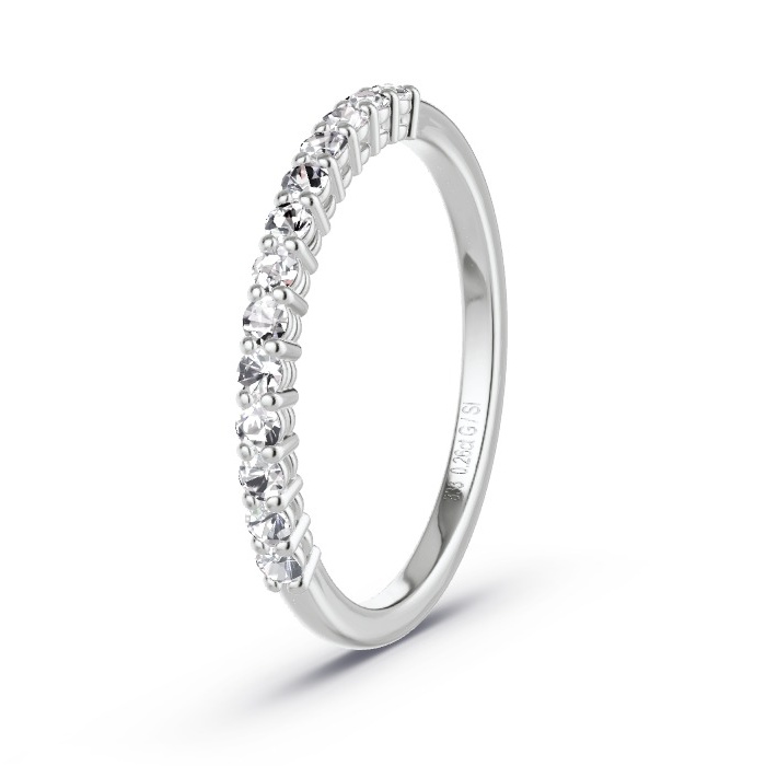 Memoirering Witgoud - 0.26 ct Diamanten - Model N°4162 Memoirering Witgoud - 0.26 ct Diamanten - Model N°4162