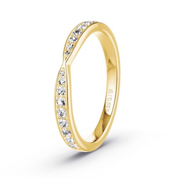 Memoirering Geelgoud - 0.29 ct Diamanten - Model N°4163 Memoirering Geelgoud - 0.29 ct Diamanten - Model N°4163