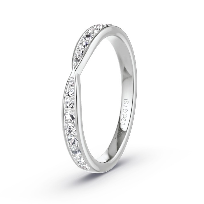 Memoirering Platina - 0.29 ct Diamanten - Model N°4163 Memoirering Platina - 0.29 ct Diamanten - Model N°4163