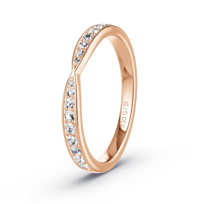 Memoirering Roodgoud - 0.29 ct Diamanten - Model N°4163 Memoirering Roodgoud - 0.29 ct Diamanten - Model N°4163