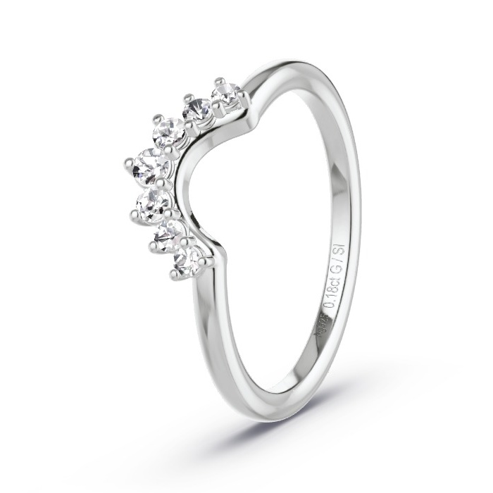 Memoirering Zilver - 0.18 ct Diamanten - Model N°4166 Memoirering Zilver - 0.18 ct Diamanten - Model N°4166