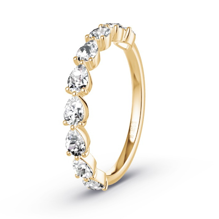 Memoirering Apricotgoud - 1.08 ct Diamanten - Model N°4169