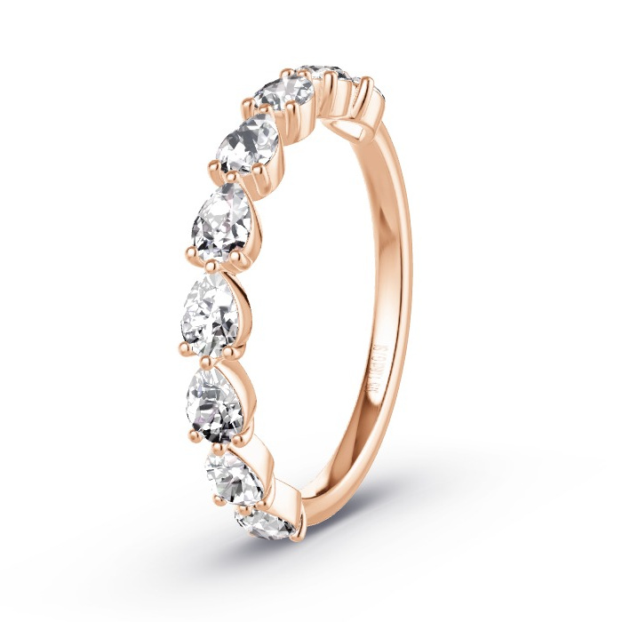 Memoirering Rosegoud - 1.08 ct Diamanten - Model N°4169