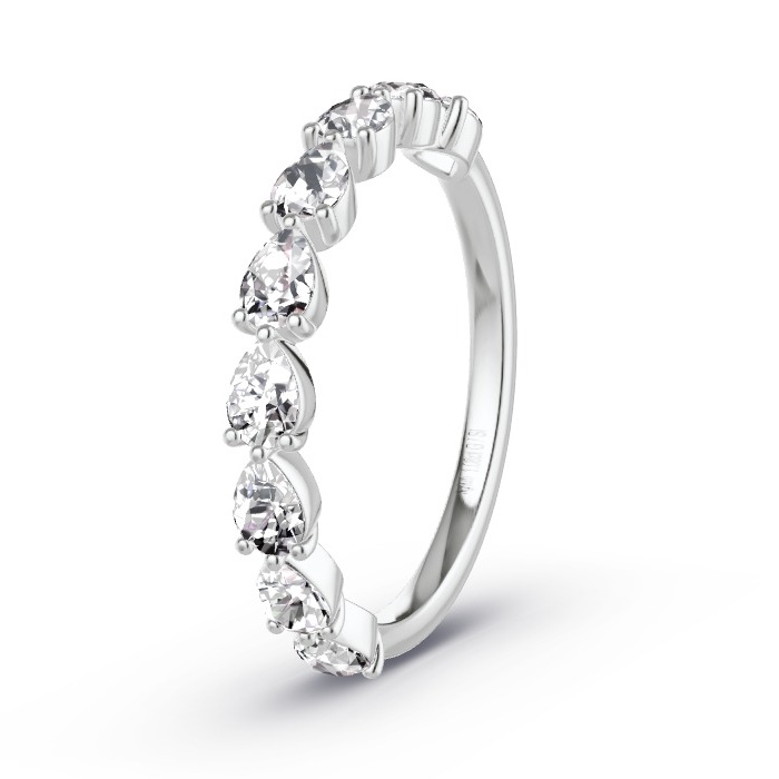 Memoirering Zilver - 1.08 ct Diamanten - Model N°4169 Memoirering Zilver - 1.08 ct Diamanten - Model N°4169