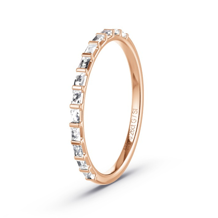 Memoirering Roodgoud - 0.26 ct Diamanten - Model N°4171 Memoirering Roodgoud - 0.26 ct Diamanten - Model N°4171