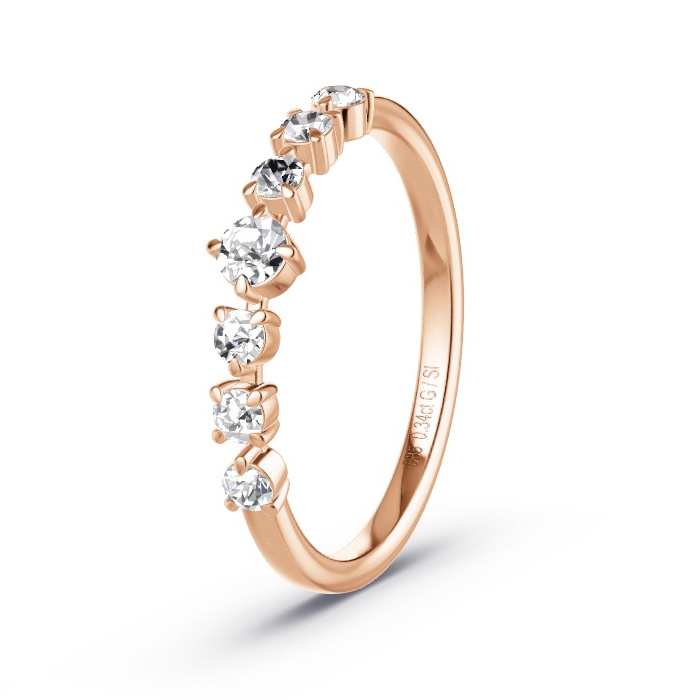Memoirering Roodgoud - 0.34 ct Diamanten - Model N°4172 Memoirering Roodgoud - 0.34 ct Diamanten - Model N°4172