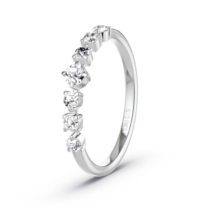 Memoirering Witgoud - 0.34 ct Diamanten - Model N°4172 Memoirering Witgoud - 0.34 ct Diamanten - Model N°4172