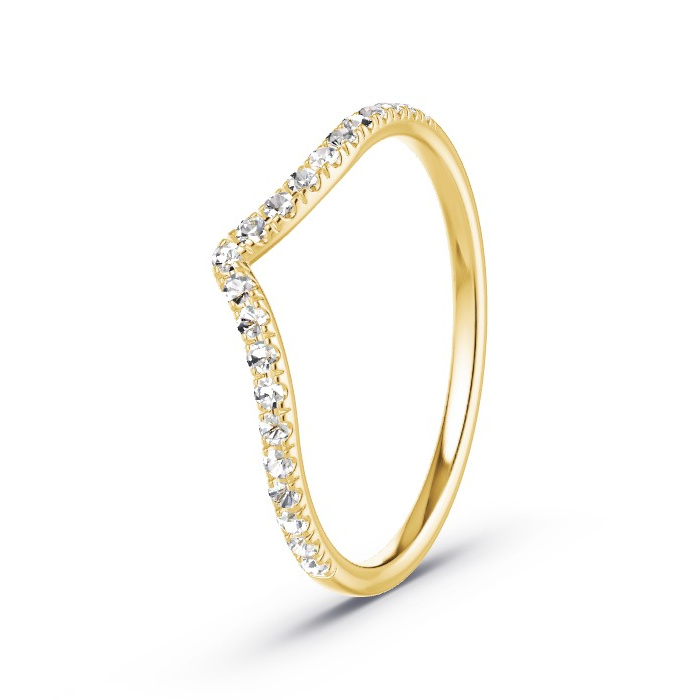 Memoirering Geelgoud - 0.21 ct Diamanten - Model N°4174 Memoirering Geelgoud - 0.21 ct Diamanten - Model N°4174