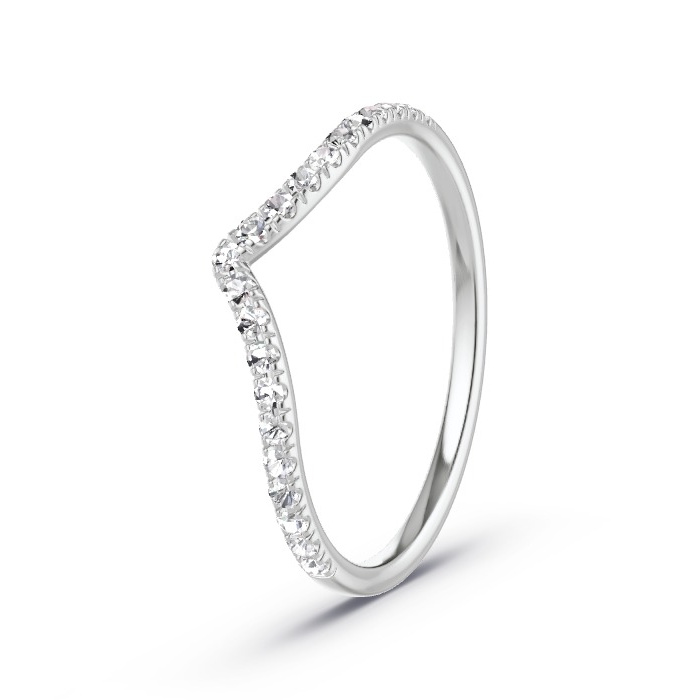 Memoirering Zilver - 0.21 ct Diamanten - Model N°4174 Memoirering Zilver - 0.21 ct Diamanten - Model N°4174
