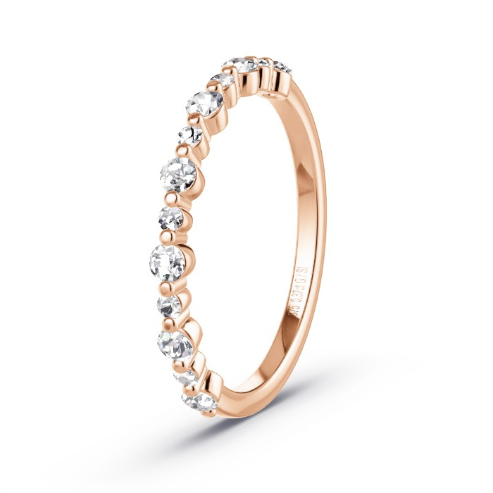 Memoirering Rosegoud - 0.37 ct Diamanten - Model N°4178 Memoirering Rosegoud - 0.37 ct Diamanten - Model N°4178