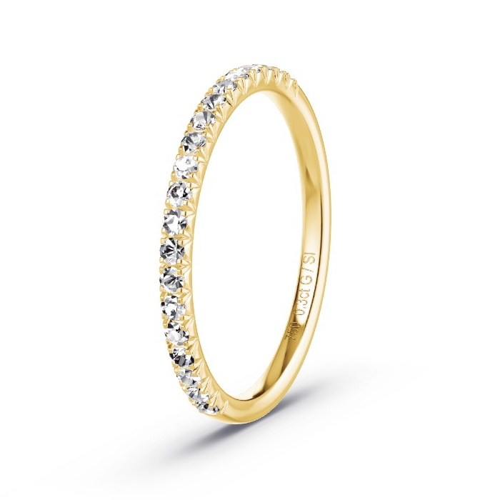 Memoirering Geelgoud - 0.30 ct Diamanten - Model N°4180 Memoirering Geelgoud - 0.30 ct Diamanten - Model N°4180