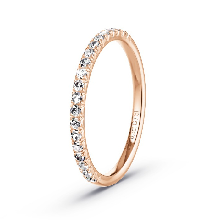 Memoirering Roodgoud - 0.30 ct Diamanten - Model N°4180 Memoirering Roodgoud - 0.30 ct Diamanten - Model N°4180