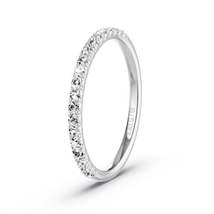 Memoirering Witgoud - 0.30 ct Diamanten - Model N°4180 Memoirering Witgoud - 0.30 ct Diamanten - Model N°4180