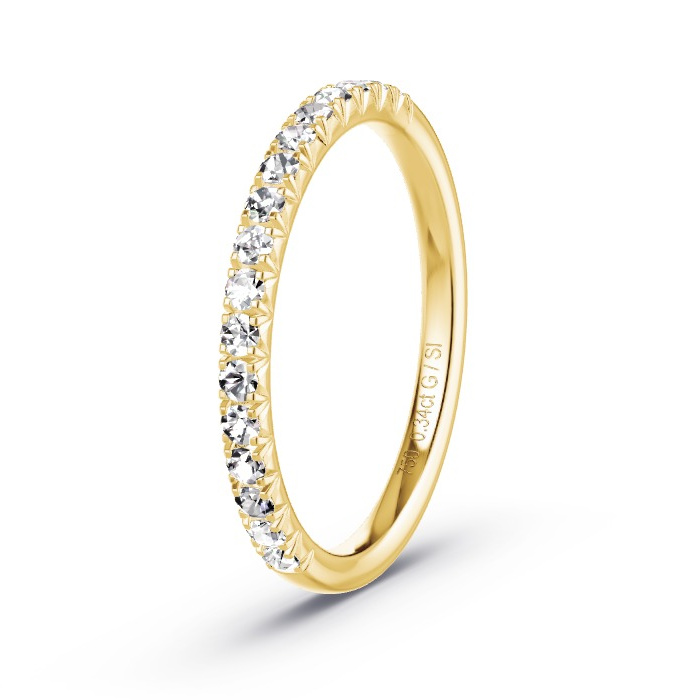 Memoirering Geelgoud - 0.34 ct Diamanten - Model N°4180 Memoirering Geelgoud - 0.34 ct Diamanten - Model N°4180
