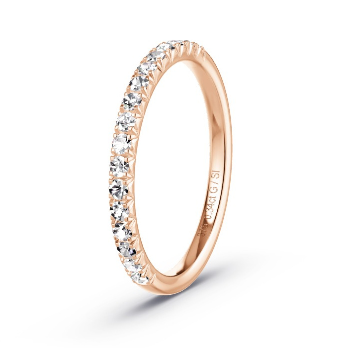 Memoirering Rosegoud - 0.34 ct Diamanten - Model N°4180 Memoirering Rosegoud - 0.34 ct Diamanten - Model N°4180