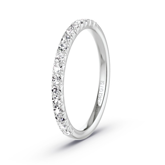 Memoirering Witgoud - 0.34 ct Diamanten - Model N°4180 Memoirering Witgoud - 0.34 ct Diamanten - Model N°4180
