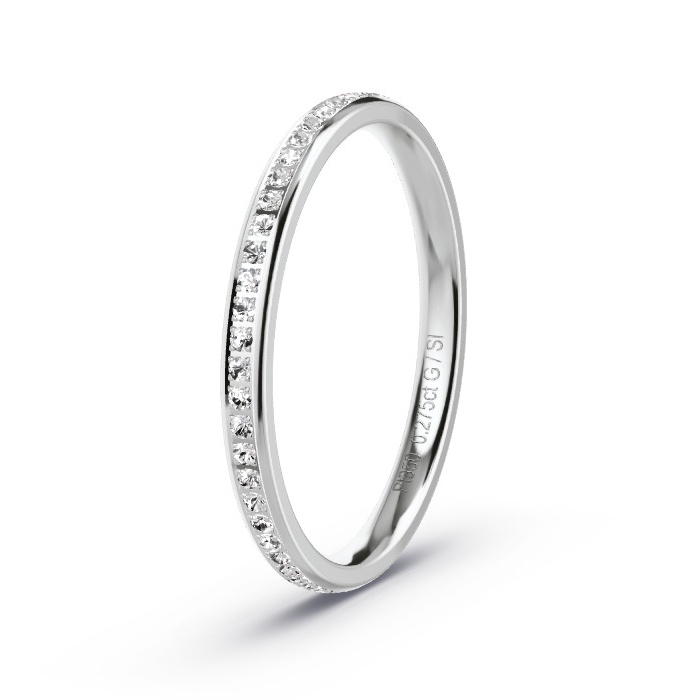 Memoirering Platina - 0.275 ct Diamanten - Model N°4199 Memoirering Platina - 0.275 ct Diamanten - Model N°4199