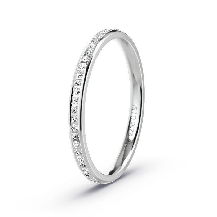 Memoirering Platina - 0.21 ct Diamanten - Model N°4199 Memoirering Platina - 0.21 ct Diamanten - Model N°4199