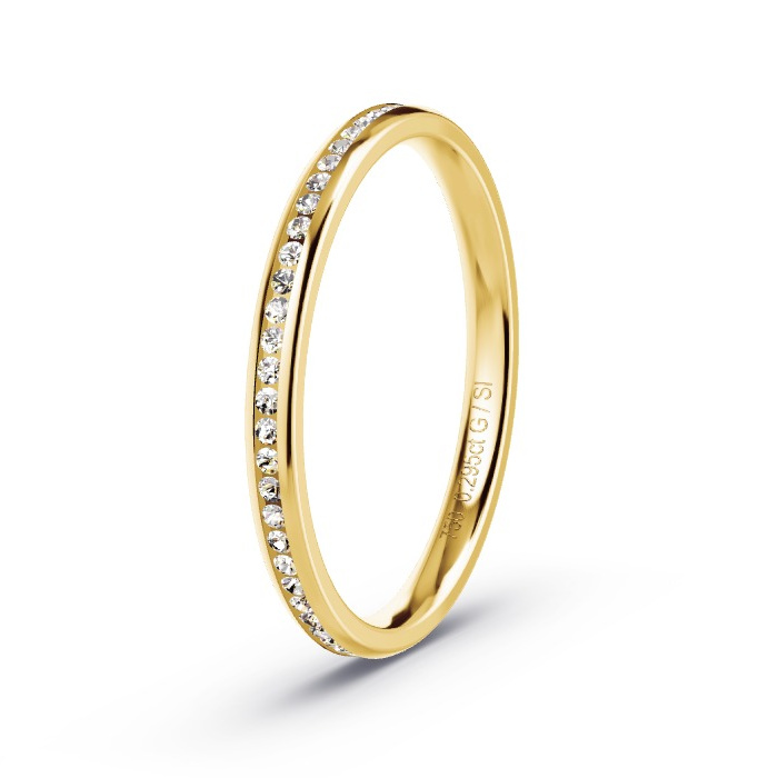 Memoirering Geelgoud - 0.295 ct Diamanten - Model N°4200 Memoirering Geelgoud - 0.295 ct Diamanten - Model N°4200
