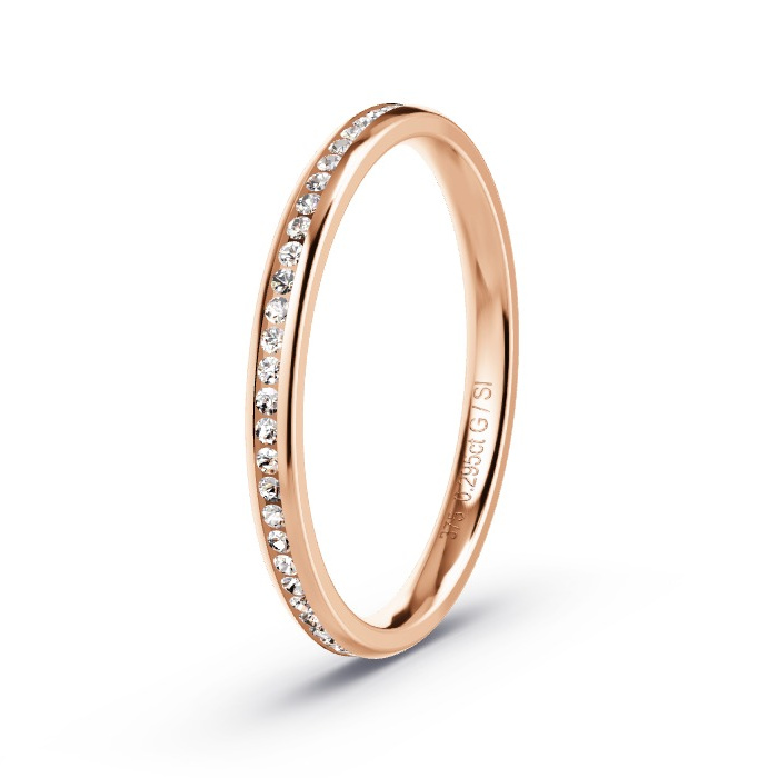 Memoirering Rosegoud - 0.295 ct Diamanten - Model N°4200 Memoirering Rosegoud - 0.295 ct Diamanten - Model N°4200