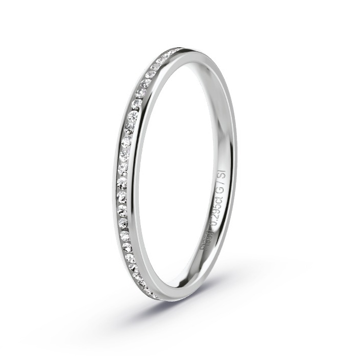 Memoirering Platina - 0.295 ct Diamanten - Model N°4200 Memoirering Platina - 0.295 ct Diamanten - Model N°4200