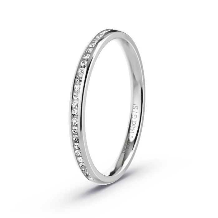 Memoirering Platina - 0.145 ct Diamanten - Model N°4200 Memoirering Platina - 0.145 ct Diamanten - Model N°4200