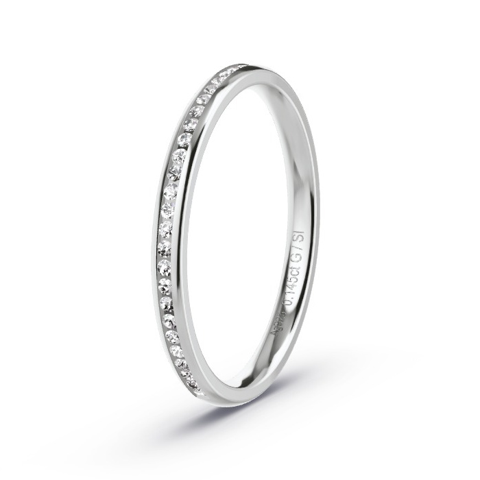 Memoirering Zilver - 0.145 ct Diamanten - Model N°4200 Memoirering Zilver - 0.145 ct Diamanten - Model N°4200