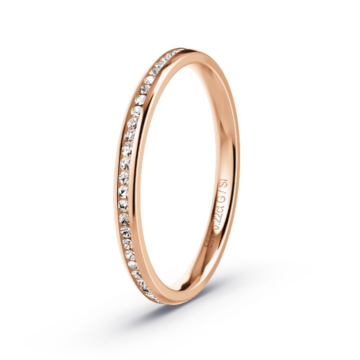 Memoirering Roodgoud - 0.22 ct Diamanten - Model N°4200 Memoirering Roodgoud - 0.22 ct Diamanten - Model N°4200