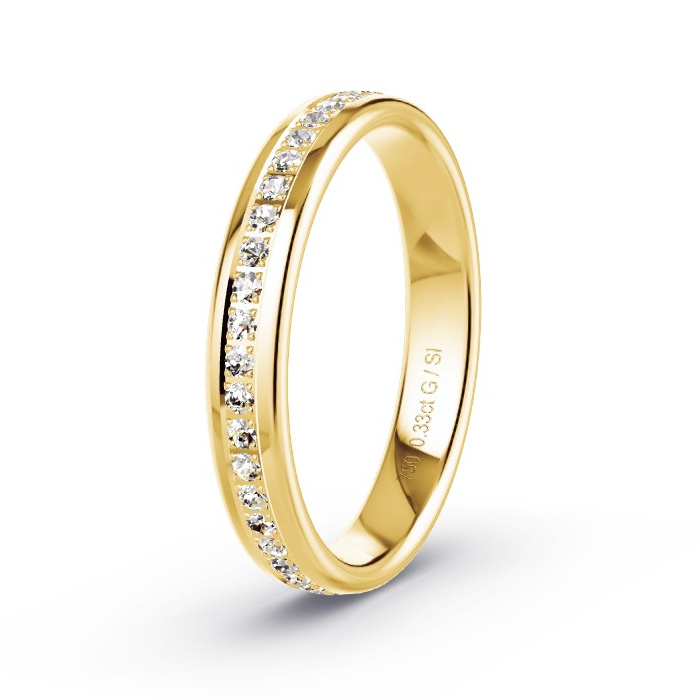 Memoirering Geelgoud - 0.33 ct Diamanten - Model N°4201 Memoirering Geelgoud - 0.33 ct Diamanten - Model N°4201
