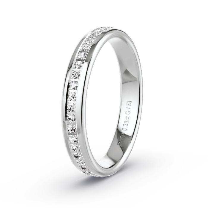 Memoirering Platina - 0.33 ct Diamanten - Model N°4201 Memoirering Platina - 0.33 ct Diamanten - Model N°4201
