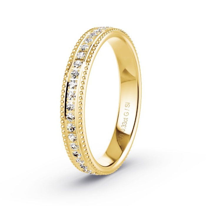 Memoirering Geelgoud - 0.33 ct Diamanten - Model N°4202 Memoirering Geelgoud - 0.33 ct Diamanten - Model N°4202