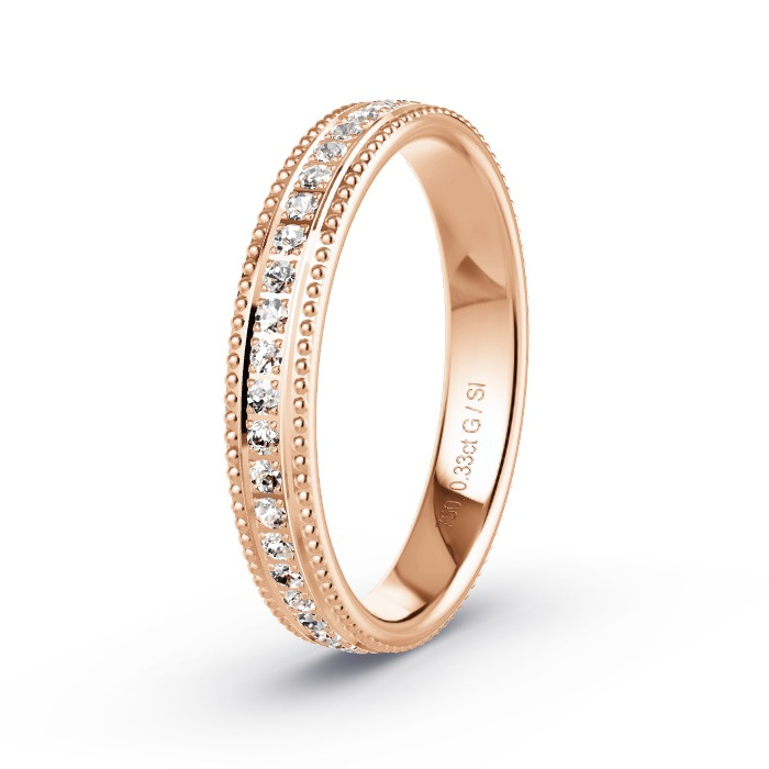 Memoirering Roodgoud - 0.33 ct Diamanten - Model N°4202 Memoirering Roodgoud - 0.33 ct Diamanten - Model N°4202