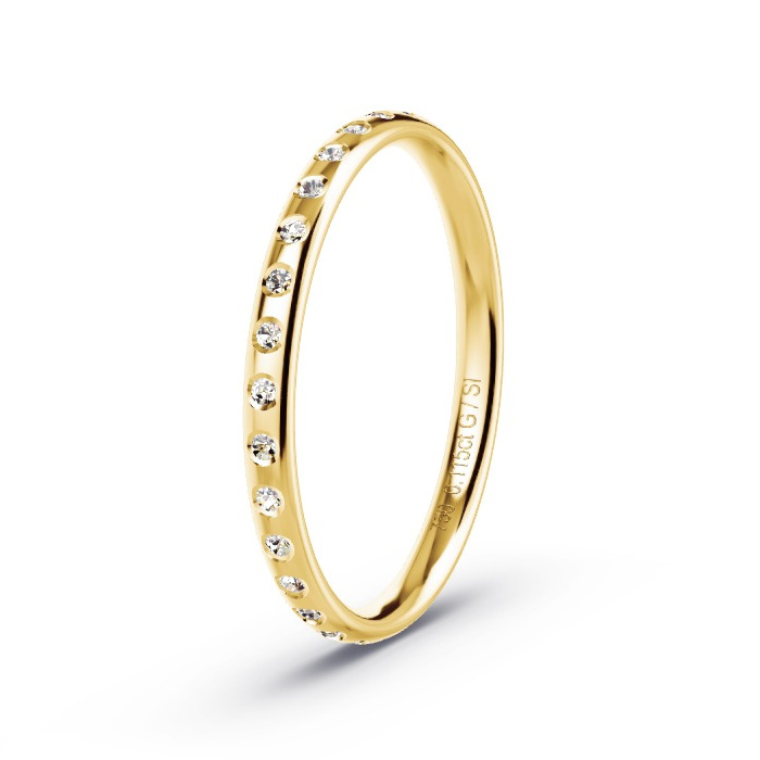 Memoirering Geelgoud - 0.115 ct Diamanten - Model N°4204 Memoirering Geelgoud - 0.115 ct Diamanten - Model N°4204