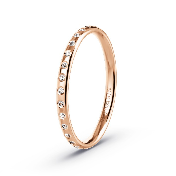 Memoirering Roodgoud - 0.115 ct Diamanten - Model N°4204