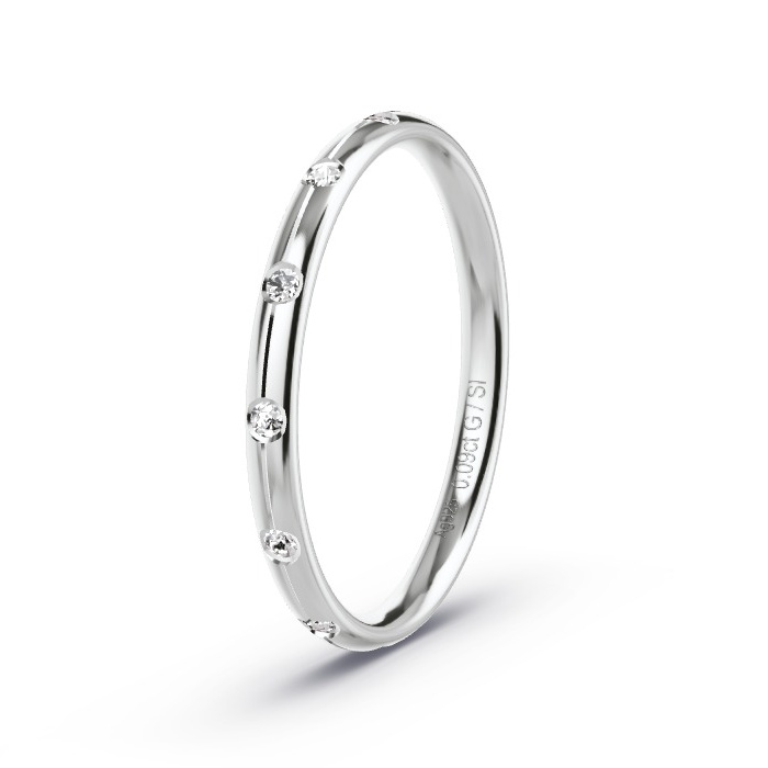 Memoirering Zilver - 0.09 ct Diamanten - Model N°4205 Memoirering Zilver - 0.09 ct Diamanten - Model N°4205