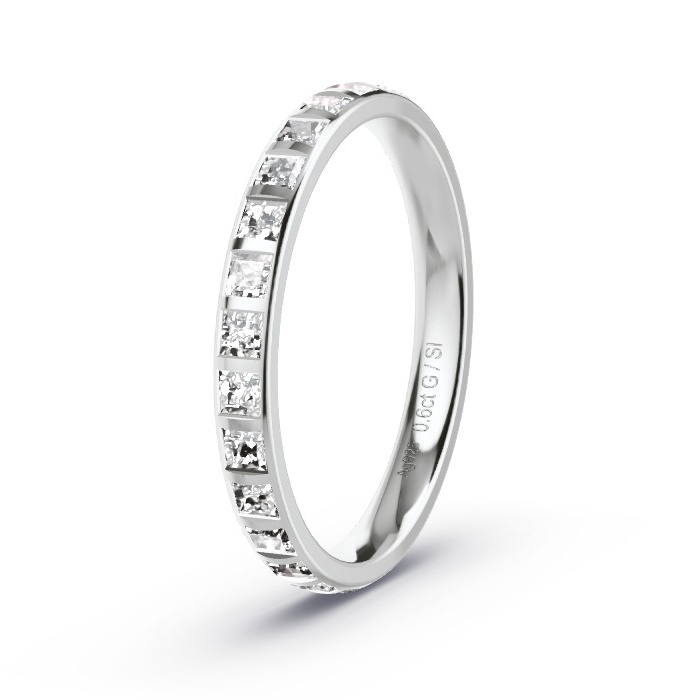 Memoirering Zilver - 0.60 ct Diamanten - Model N°4206 Memoirering Zilver - 0.60 ct Diamanten - Model N°4206