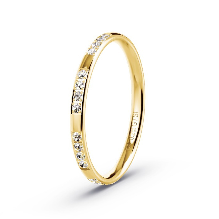 Memoirering Geelgoud - 0.20 ct Diamanten - Model N°4207 Memoirering Geelgoud - 0.20 ct Diamanten - Model N°4207