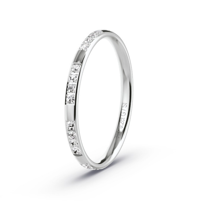 Memoirering Witgoud - 0.20 ct Diamanten - Model N°4207 Memoirering Witgoud - 0.20 ct Diamanten - Model N°4207